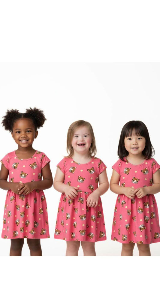 Vestido infantil Oncinha - tamanho 2 e 3 - Rovitex