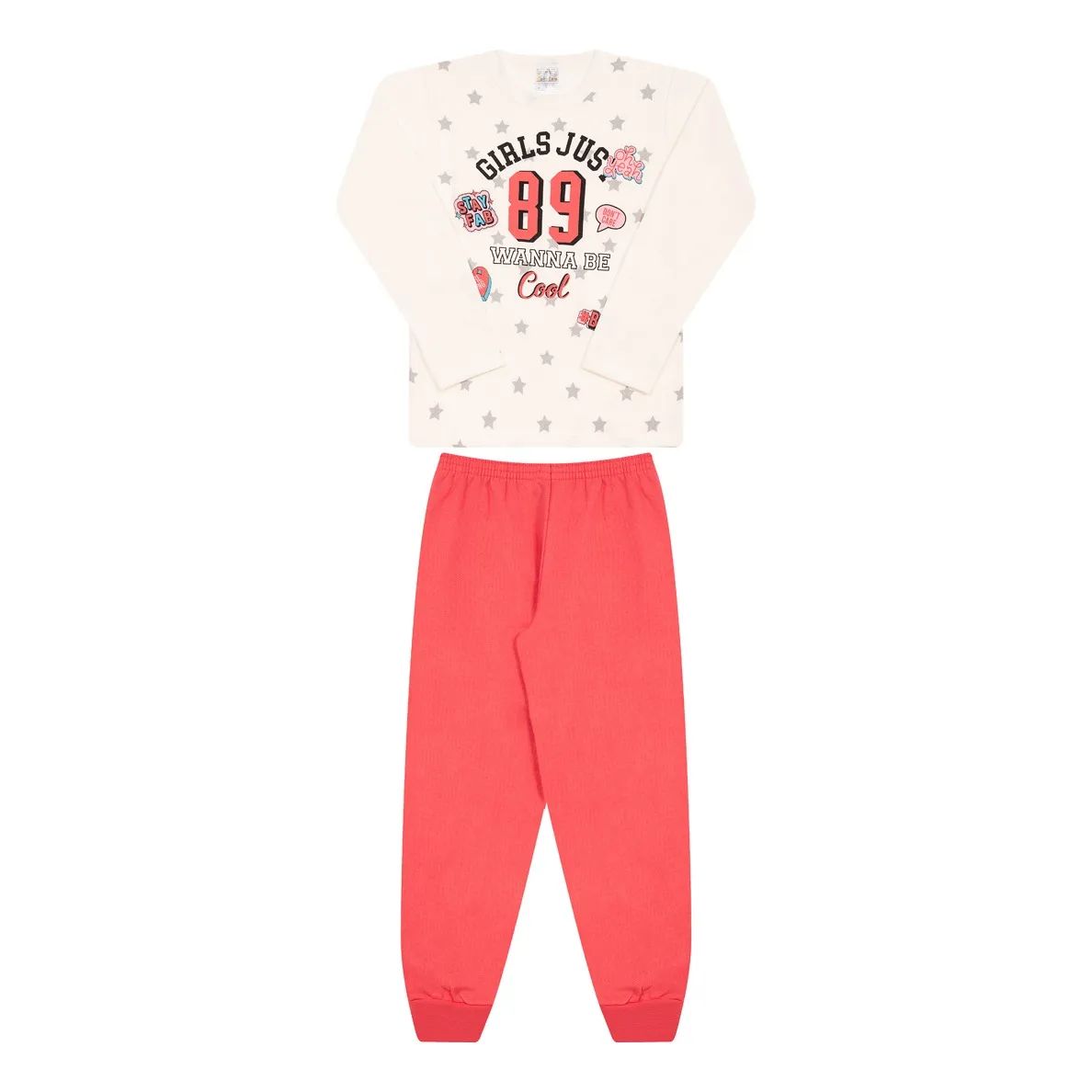 Conjunto 2 peças Feminino  Meia Estação - Blusa e Calça Moletom Peluciada! Veste do 10 ao 14