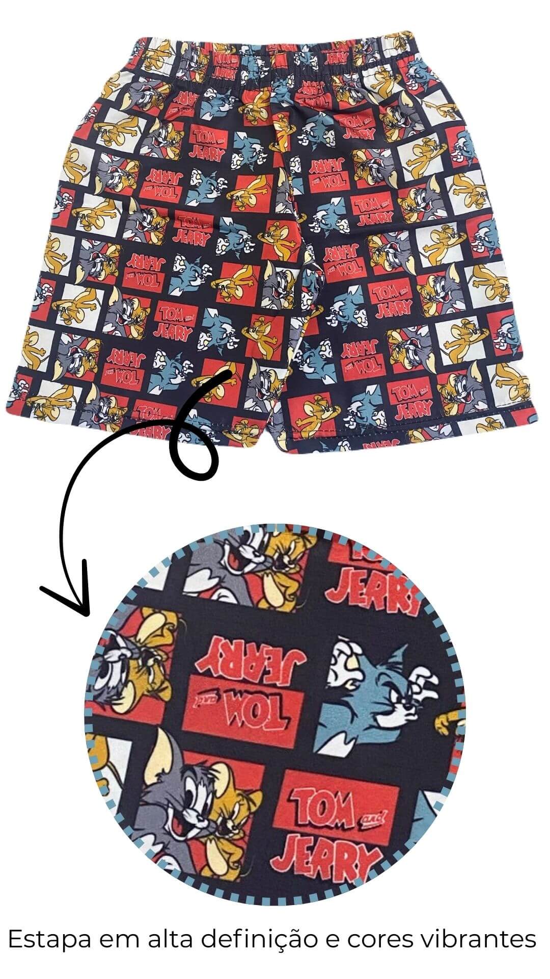Conjunto Infantil Masculino Tom e Jerry - Tamanho 6