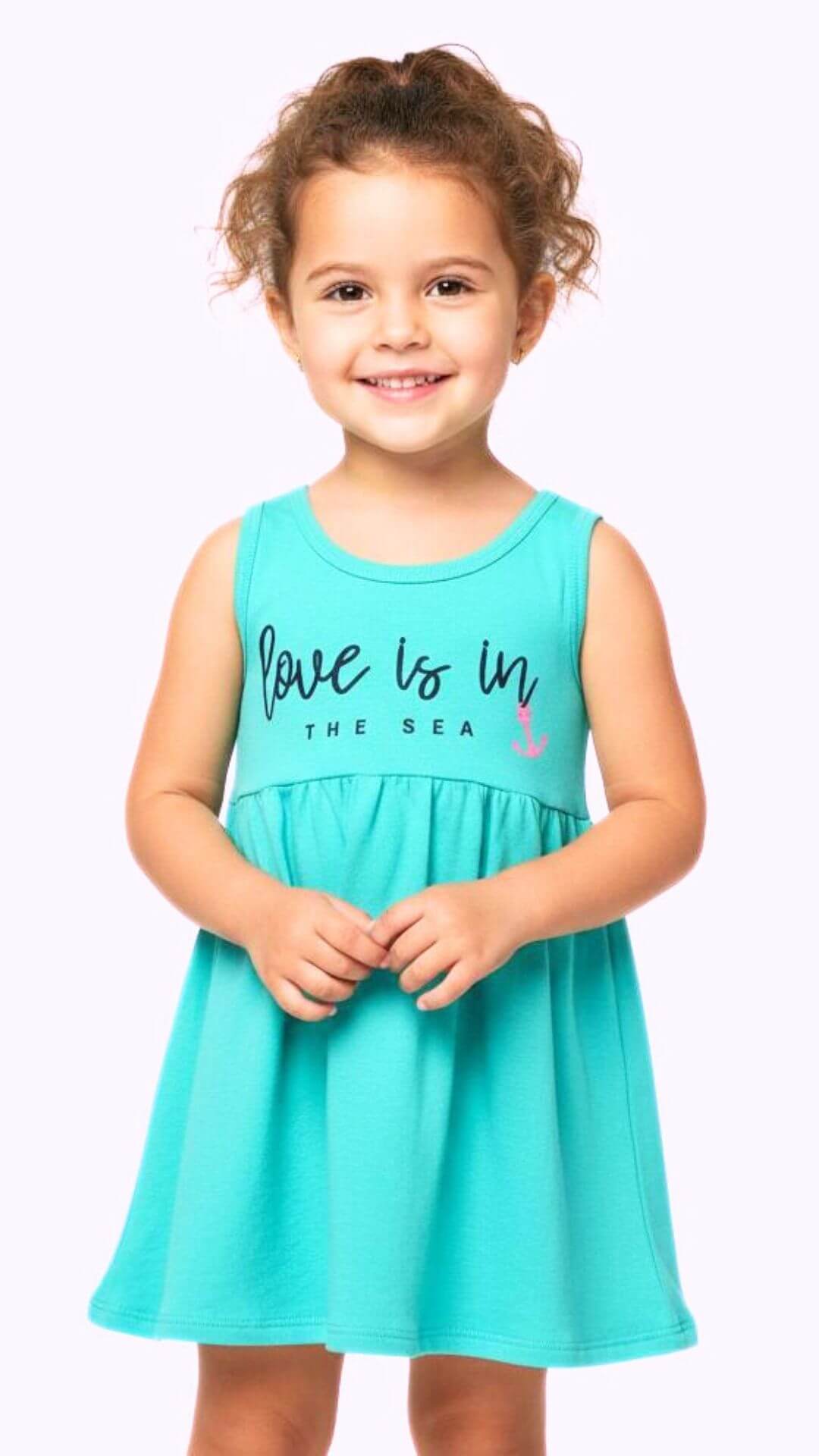 Vestido infantil Amor no mar - tamanho 1 - Rovitex