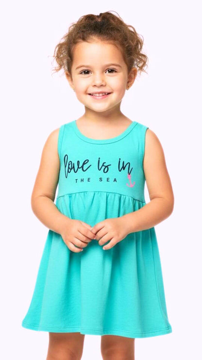 Vestido infantil Amor no mar - tamanho 1 - Rovitex