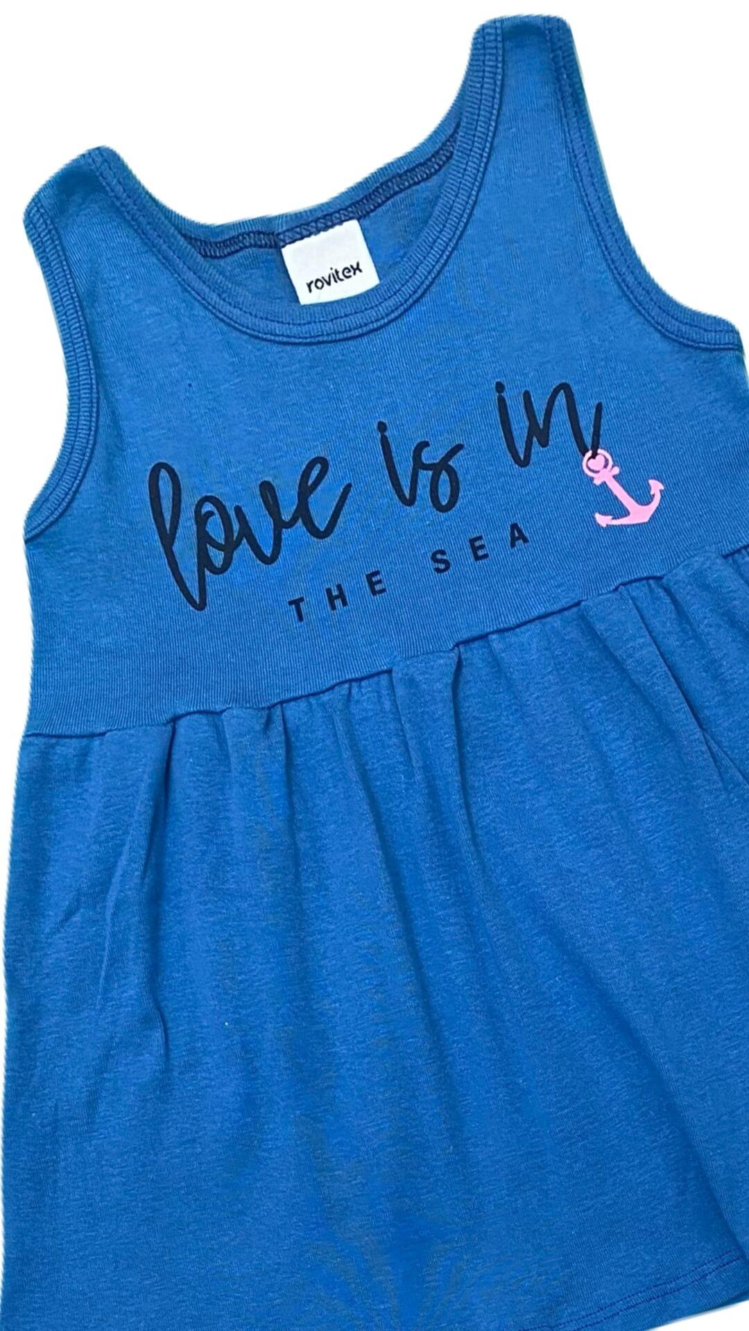 Vestido infantil Amor no mar - tamanho 1 - Rovitex