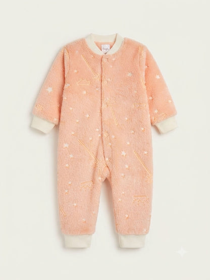 Macacão Pijama Feminino Fleece Mantinha de Bebê - Tamanhos do 1 ao 3