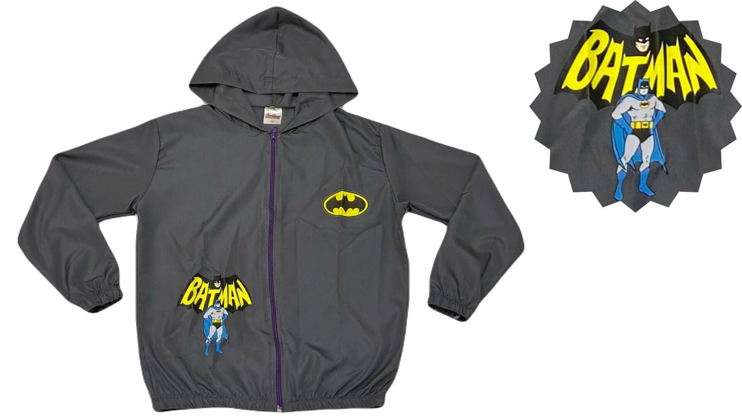 Jaqueta Corta Vento Infantil Masculino Batman - Tamanhos 4, 8 e 10