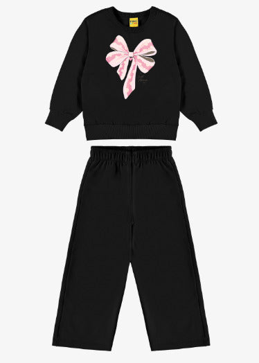 Conjunto Infantil Feminino blusão e calça - Meia Estação - Tamanhos do 10 ao 16