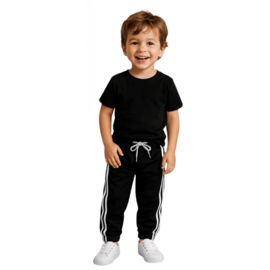 Calça Esportiva Jogger Masculina Flanelada - Lista Dupla - Tamanho 10 ao 16