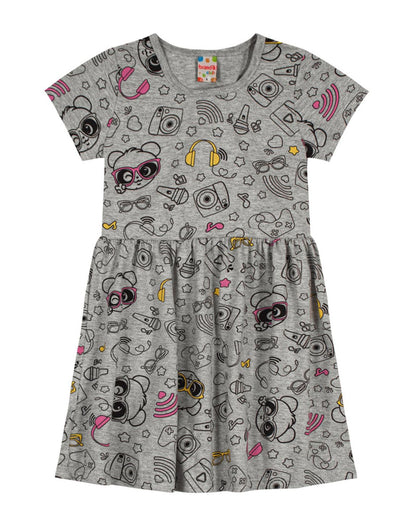 Vestido Infantil em Malha Brandili - Tamanho 14 e 16