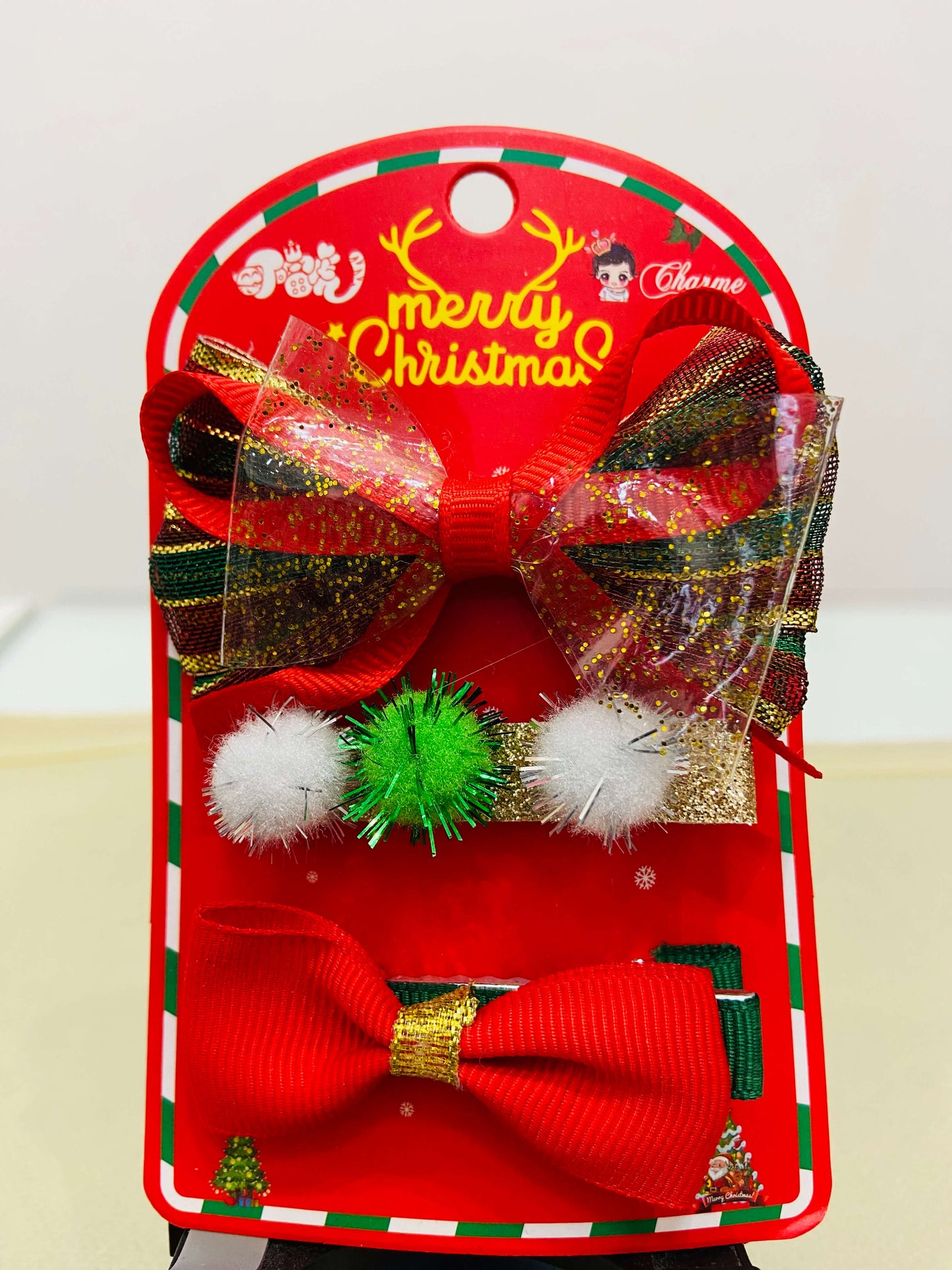 Kit fofo de 3 laços de Natal