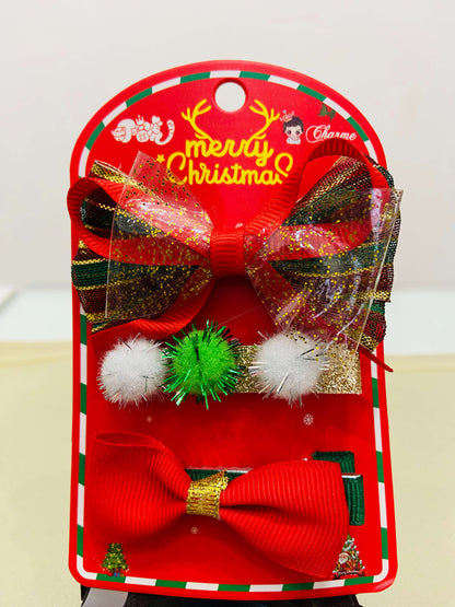 Kit fofo de 3 laços de Natal