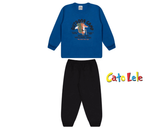 Conjunto 2 peças Masculino Inverno - Blusa e Calça Moletom Peluciada! Veste do 1 ao 3