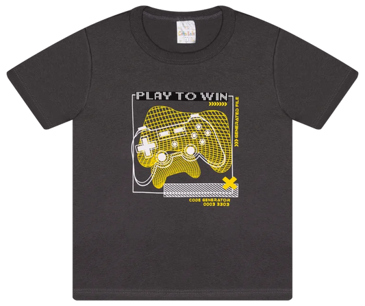 Camiseta Manga Curta Avulsa Masculina - Dia a Dia - Tamanho do 4 ao 8