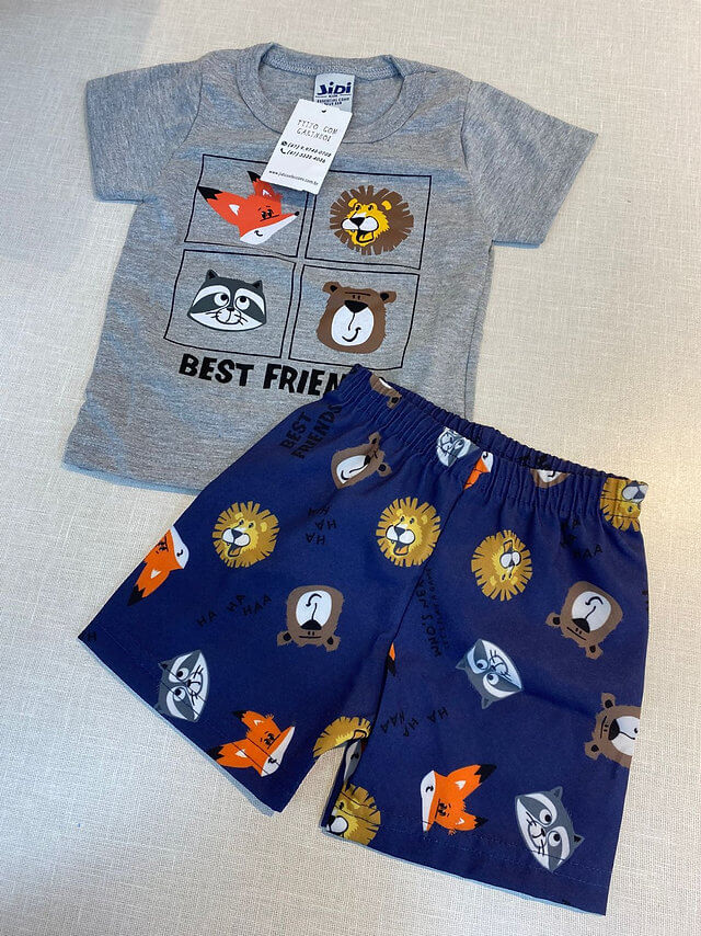 Conjunto Masculino Infantil JIDI - Tamanho do P ao G