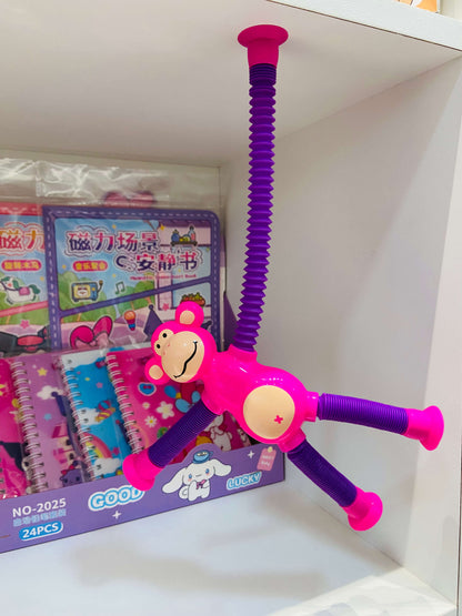 Macaco Divertido com LED e Tubos Flexíveis