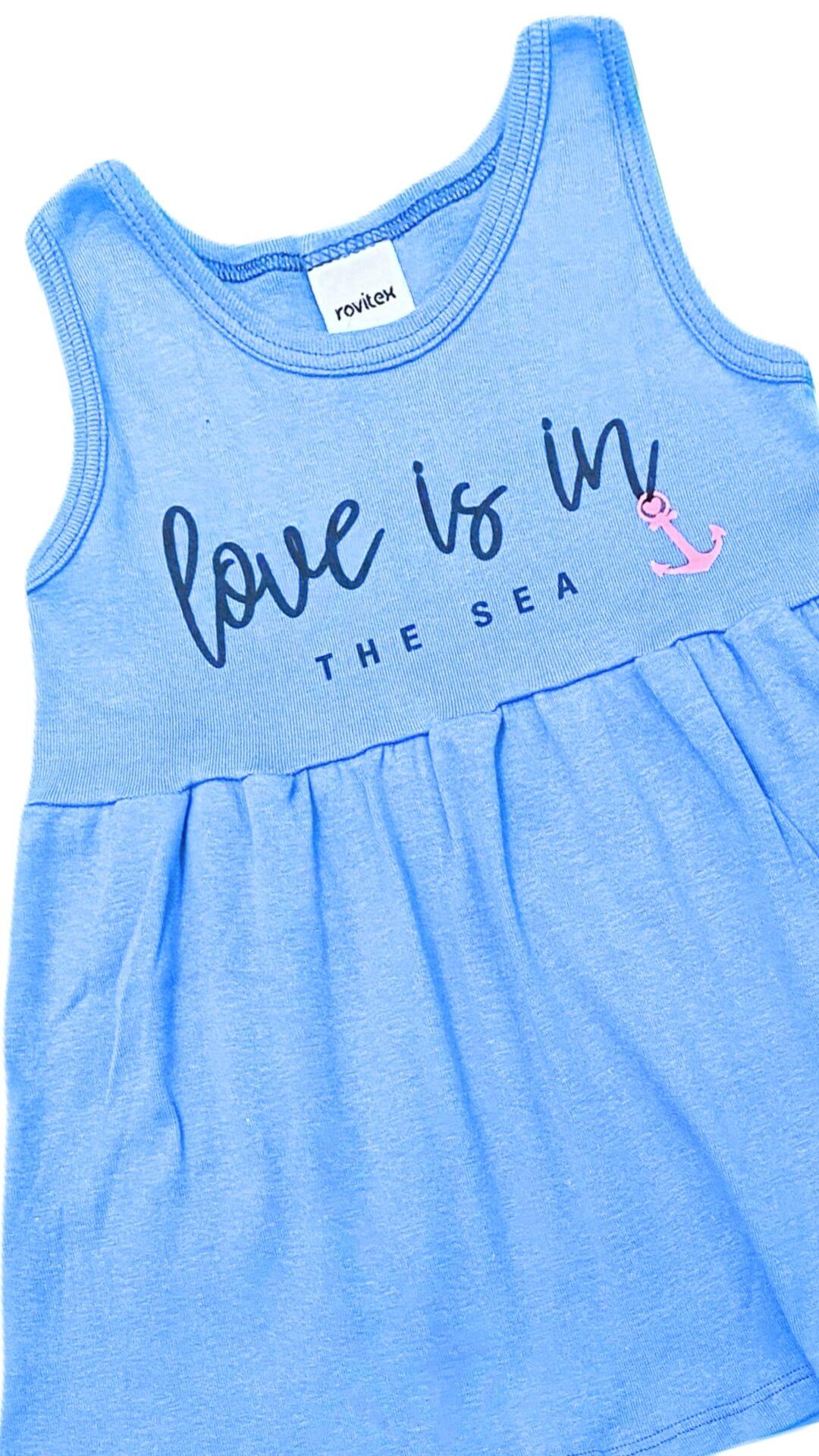 Vestido infantil Amor no mar - tamanho 1 - Rovitex