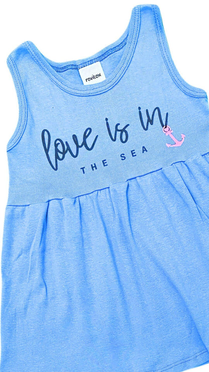 Vestido infantil Amor no mar - tamanho 1 - Rovitex