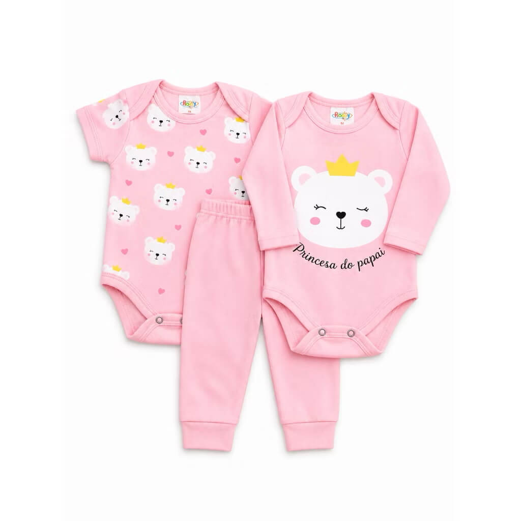 Trijunto Baby Feminino - Tamanhos do P ao GG