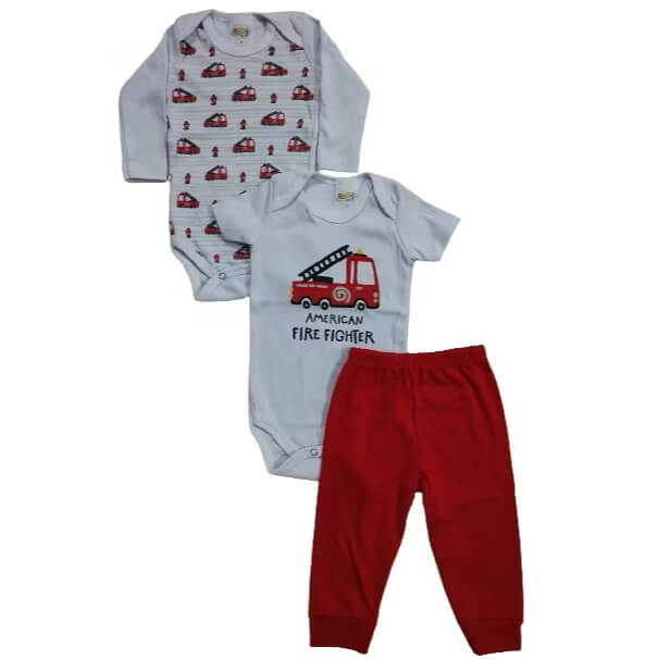 Trijunto Baby Masculino - Tamanhos do P ao GG