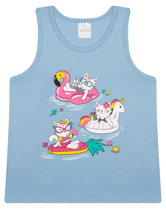 Blusa Regata Avulsa Feminina - Dia a Dia - Tamanho do 4 ao 8