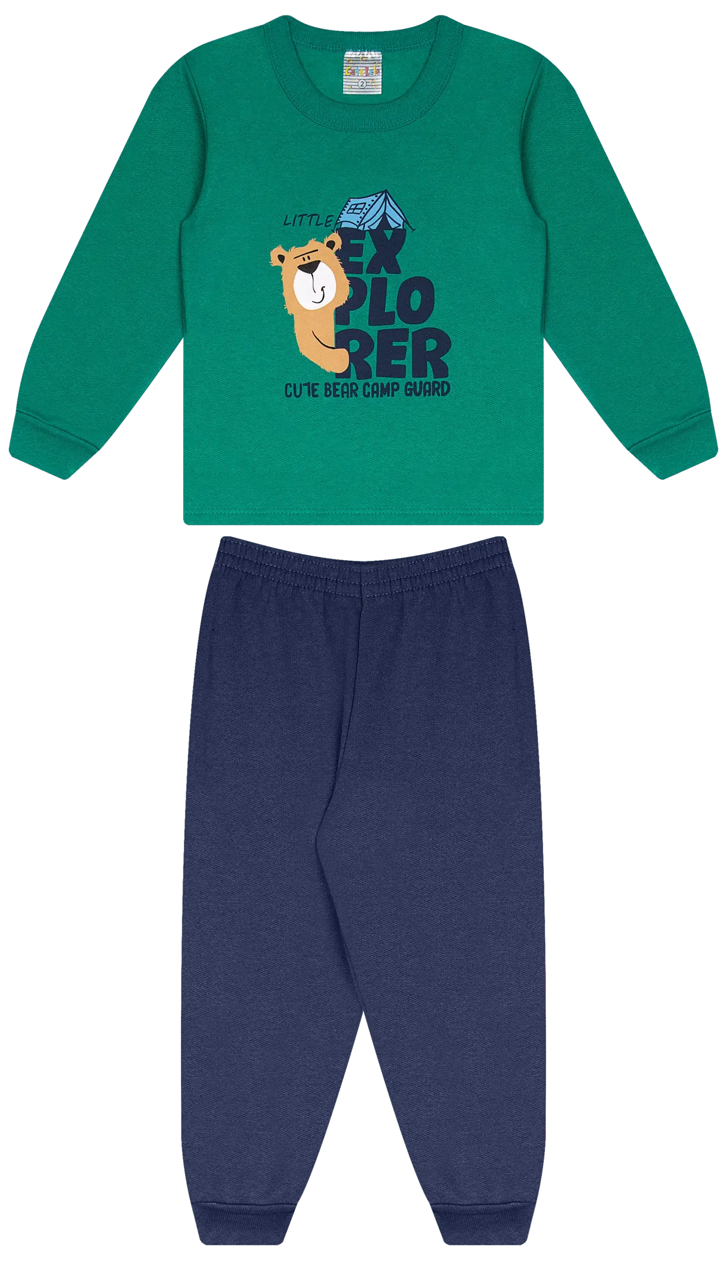 Conjunto Infantil Masculino 2 peças Moletom - Meia Estação - Tamanho 1 ao 3