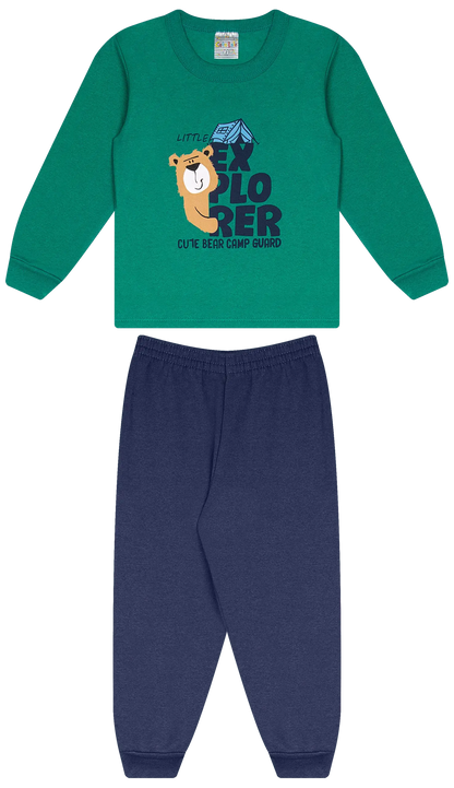 Conjunto Infantil Masculino 2 peças Moletom - Meia Estação - Tamanho 1 ao 3