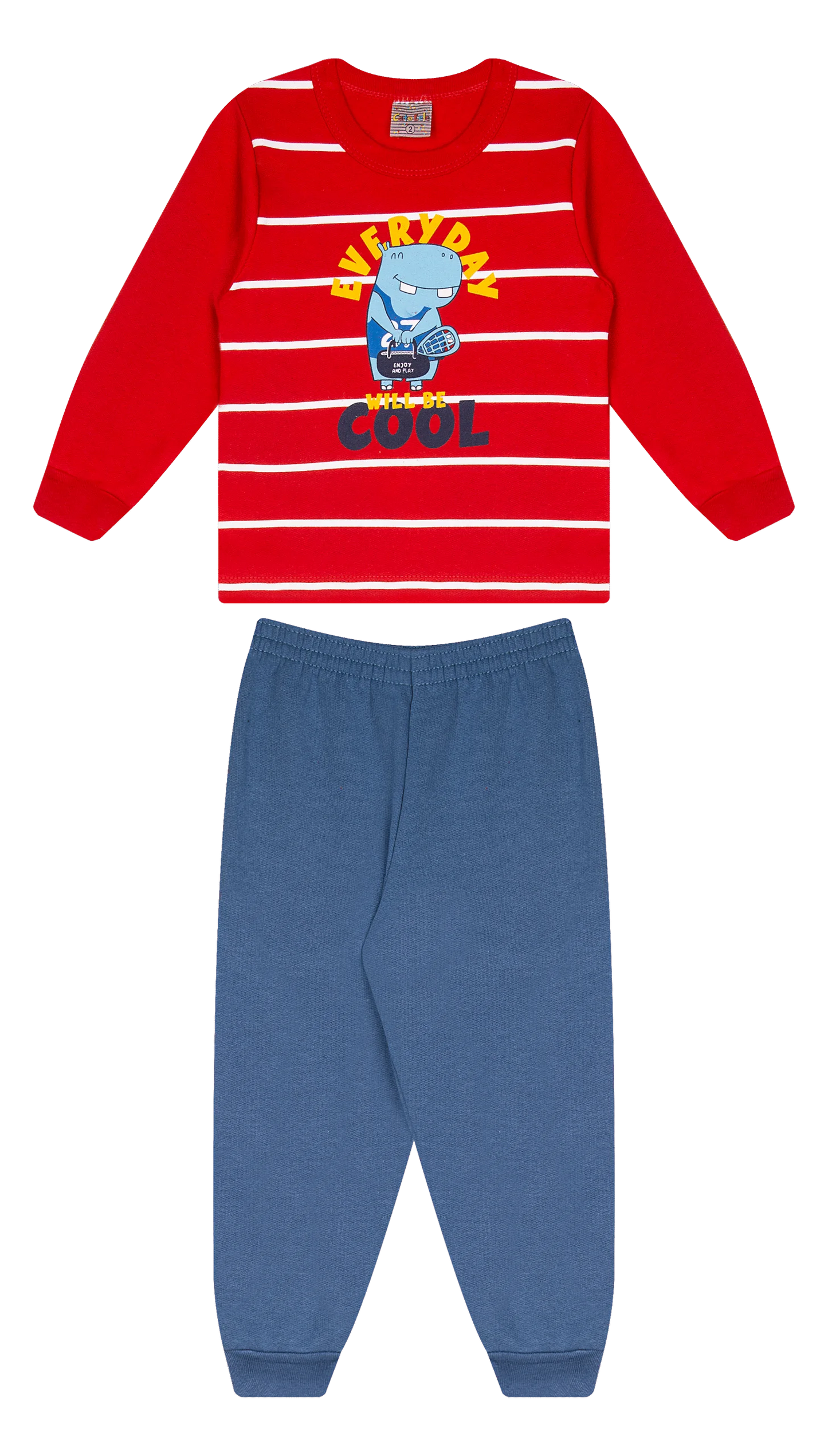 Conjunto Infantil Masculino 2 peças Moletom - Meia Estação - Tamanho 1 ao 3