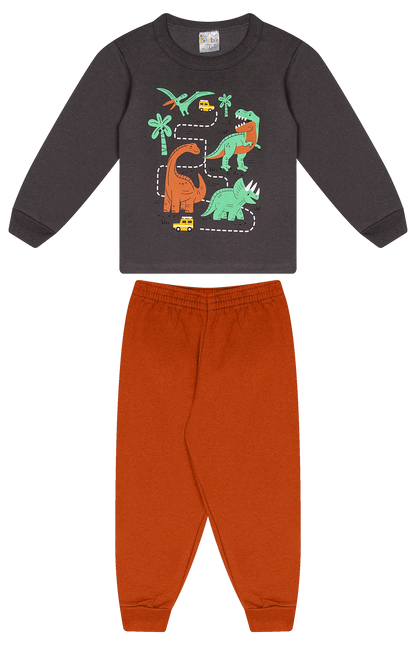 Conjunto Infantil Masculino 2 peças Moletom - Meia Estação - Tamanho 1 ao 3
