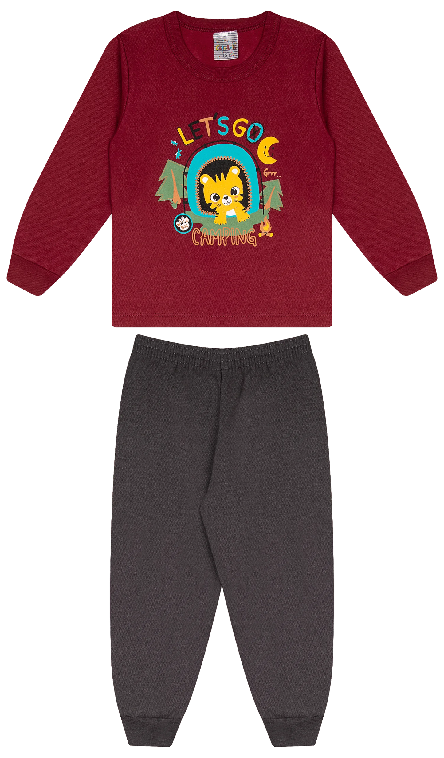 Conjunto Infantil Masculino 2 peças Moletom - Meia Estação - Tamanho 1 ao 3