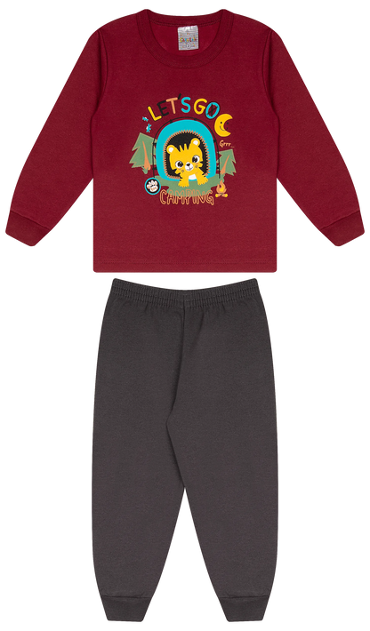 Conjunto Infantil Masculino 2 peças Moletom - Meia Estação - Tamanho 1 ao 3