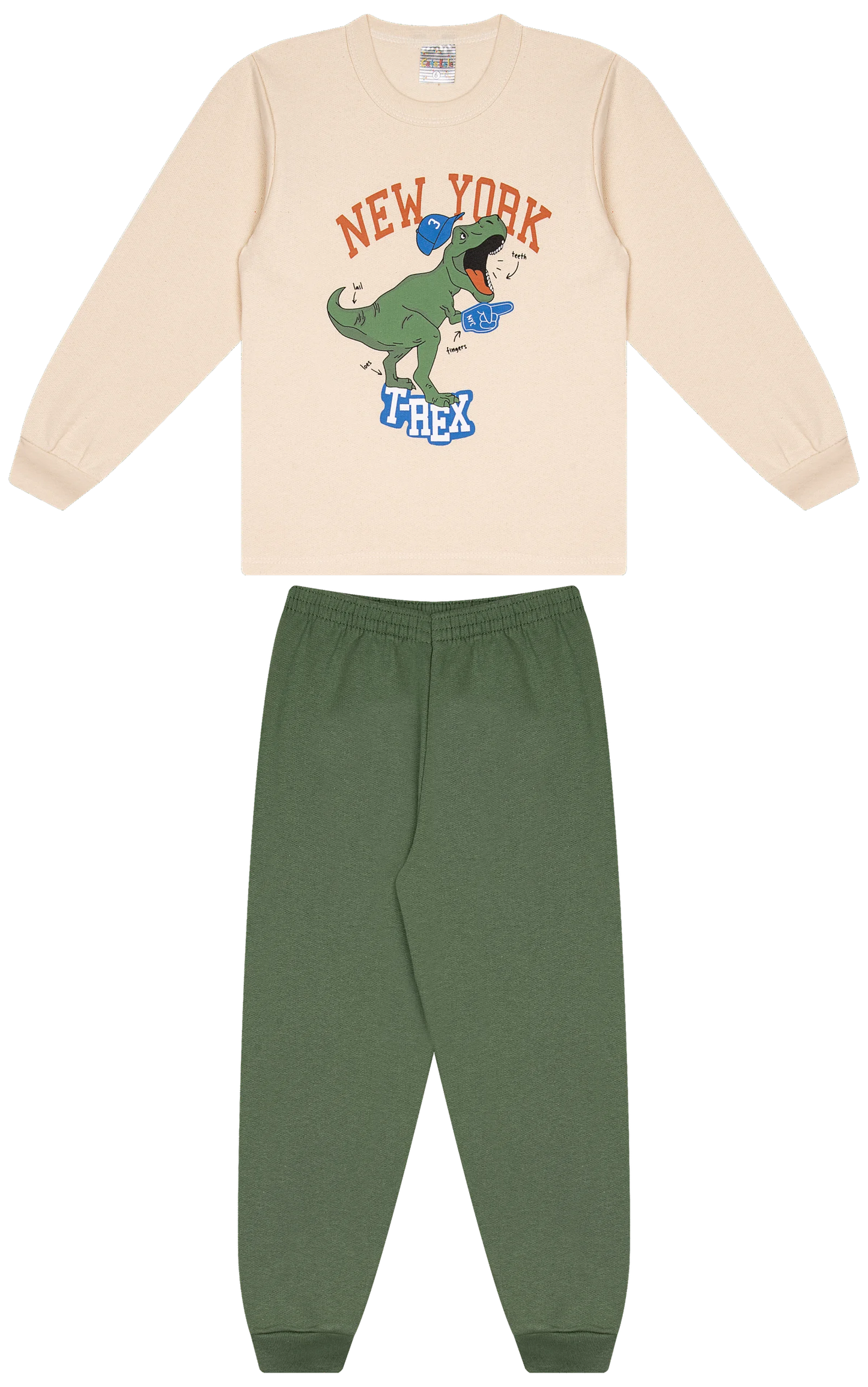 Conjunto Infantil Masculino 2 peças Moletom - Meia Estação - Tamanho 4, 6 e 8
