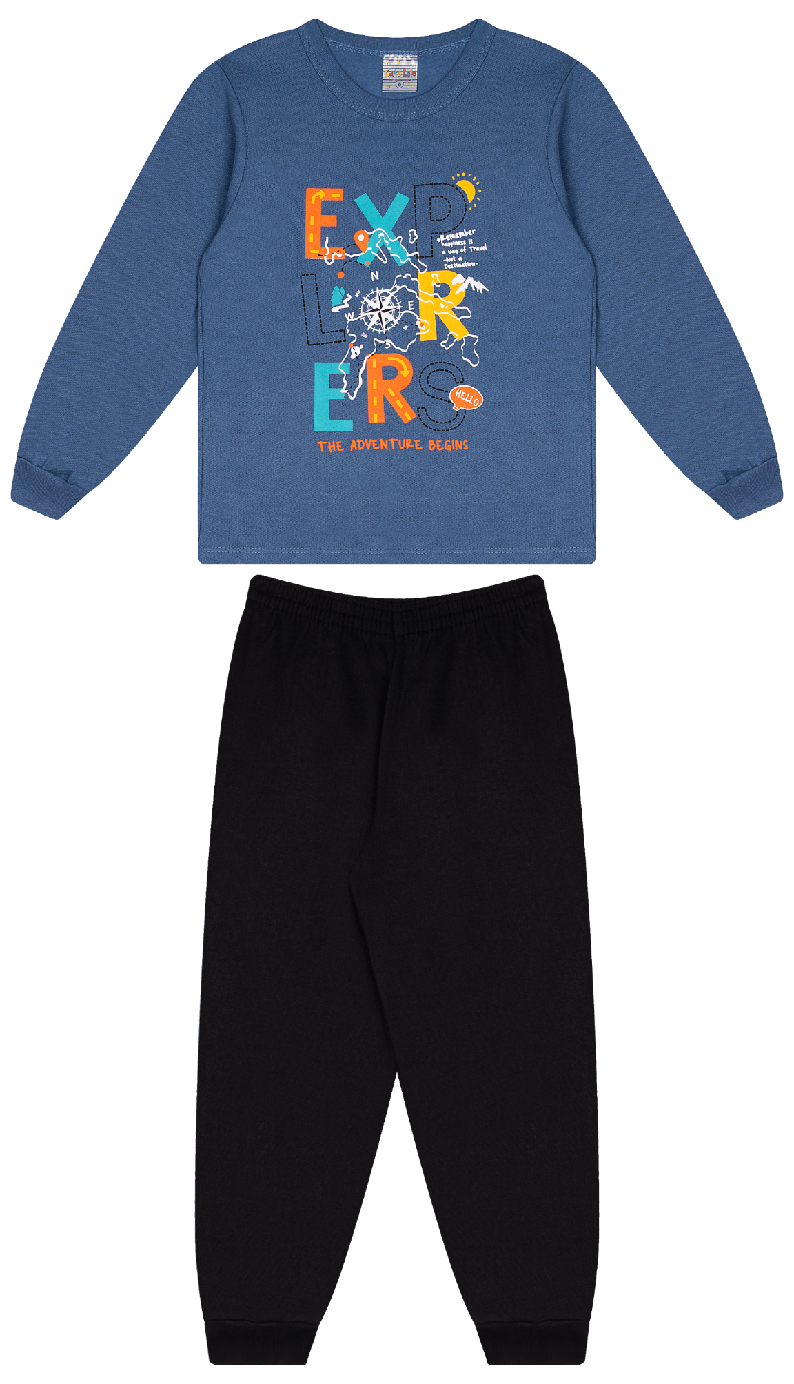 Conjunto Infantil Masculino 2 peças Moletom - Meia Estação - Tamanho 4, 6 e 8