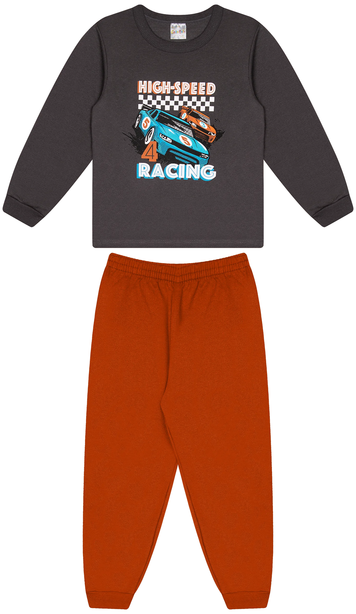 Conjunto Infantil Masculino 2 peças Moletom - Meia Estação - Tamanho 4, 6 e 8
