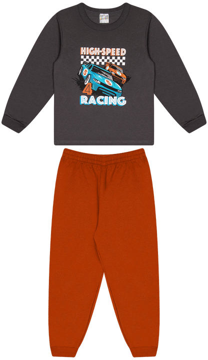 Conjunto Infantil Masculino 2 peças Moletom - Meia Estação - Tamanho 4, 6 e 8