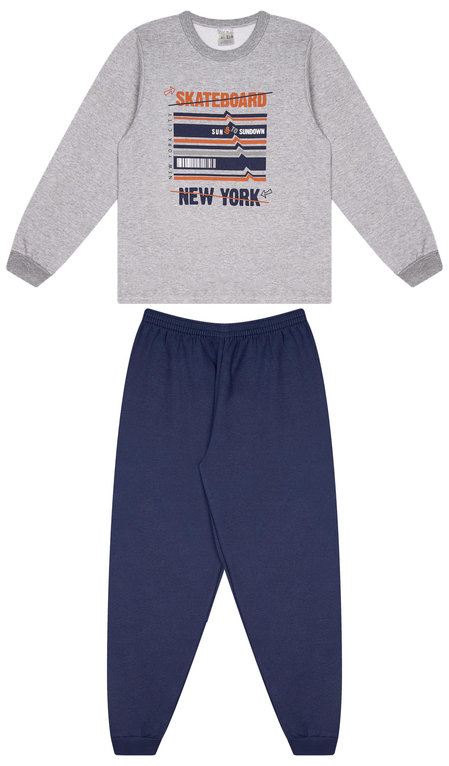 Conjunto Infantil Masculino 2 peças Moletom - Meia Estação - Tamanho 10, 12 e 14