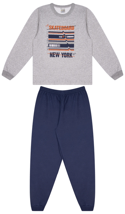 Conjunto Infantil Masculino 2 peças Moletom - Meia Estação - Tamanho 10, 12 e 14