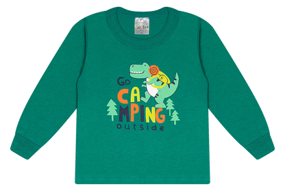 Camiseta Manga longa - Infantil Masculino  - Meia Estação - Tamanho 1 ao 3