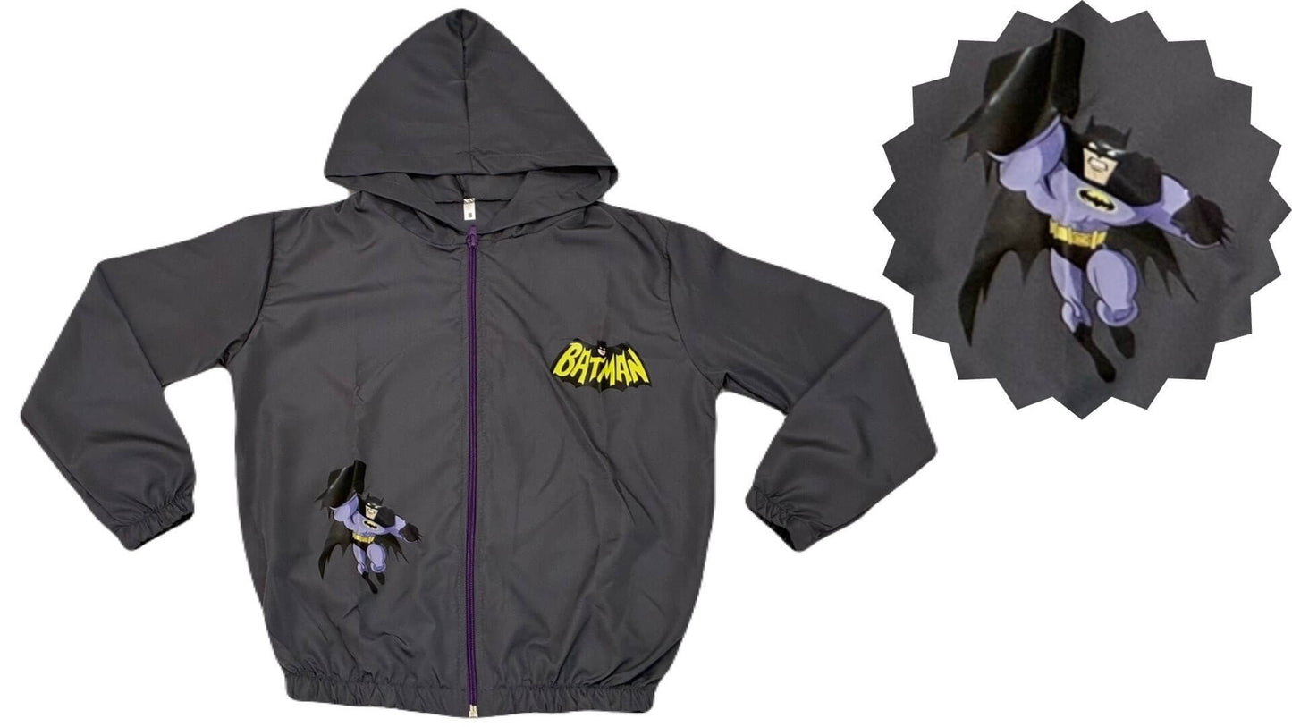 Jaqueta Corta Vento Infantil Masculino Batman - Tamanhos 4, 8 e 10