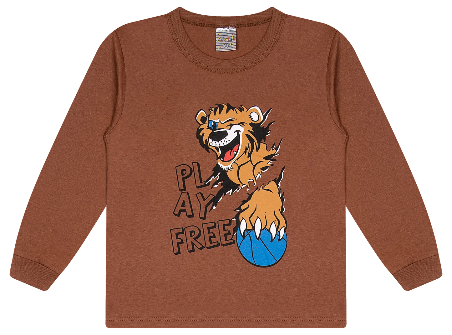 Camiseta Manga longa - Infantil Masculino  - Meia Estação - Tamanho 4, 6 e 8