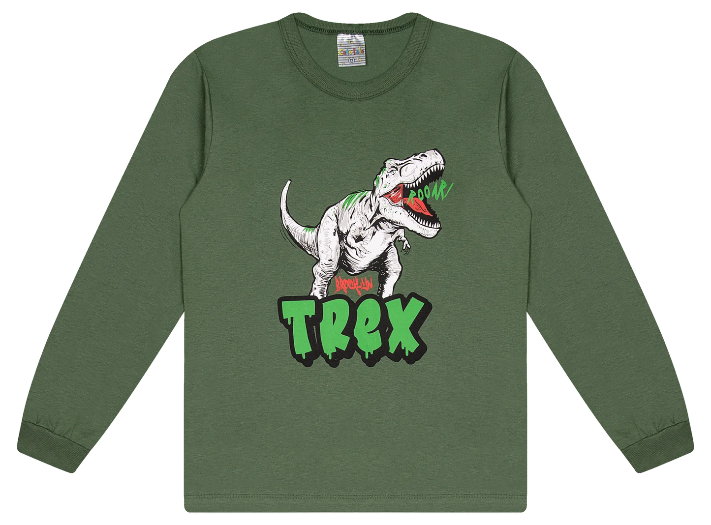 Camiseta Manga longa - Infantil Masculino  - Meia Estação - Tamanho 10, 12 e 14