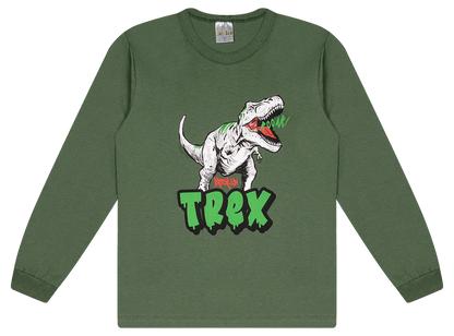 Camiseta Manga longa - Infantil Masculino  - Meia Estação - Tamanho 10, 12 e 14