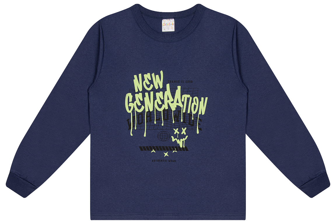 Camiseta Manga longa - Infantil Masculino  - Meia Estação - Tamanho 10, 12 e 14