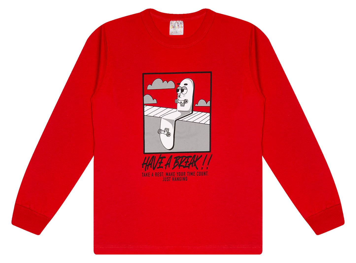 Camiseta Manga longa - Infantil Masculino  - Meia Estação - Tamanho 10, 12 e 14