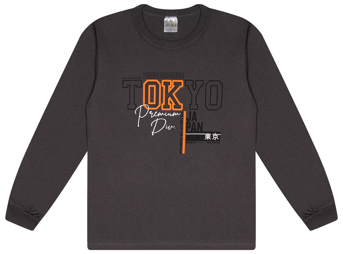 Camiseta Manga longa - Infantil Masculino  - Meia Estação - Tamanho 10, 12 e 14