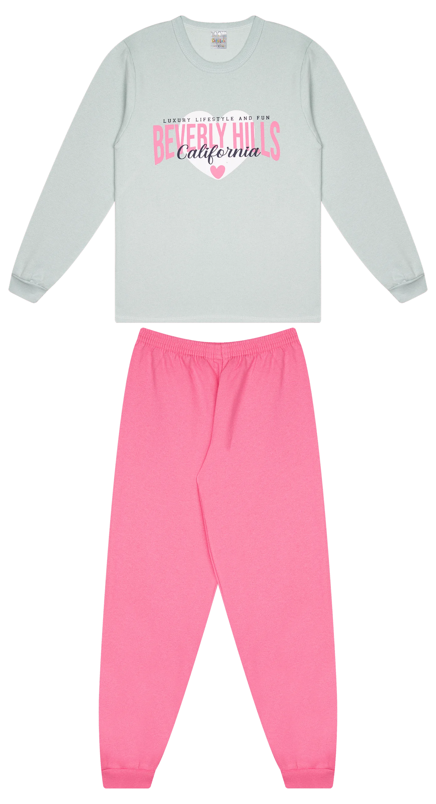Conjunto Infantil Feminino 2 peças Moletom - Meia Estação - Tamanho 10, 12 e 14
