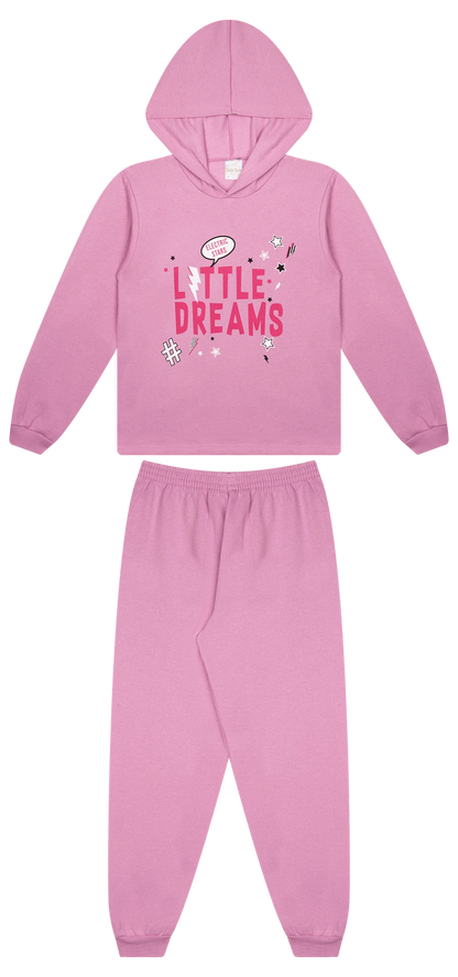 Conjunto Infantil Feminino 2 peças Moletom - Meia Estação - Tamanho 10, 12 e 14