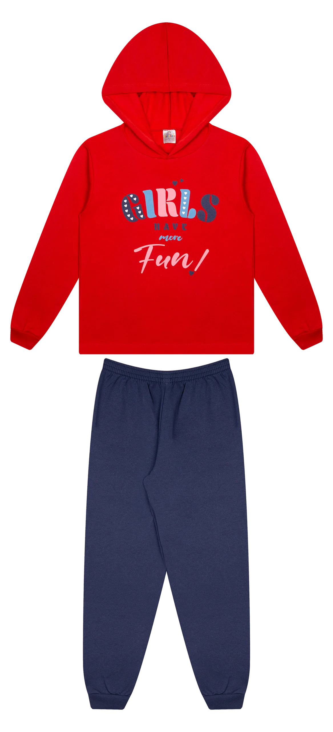 Conjunto Infantil Feminino 2 peças Moletom - Meia Estação - Tamanho 10, 12 e 14