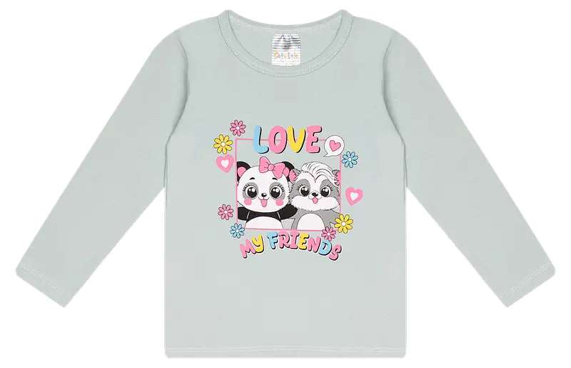 Blusa Manga longa - Infantil Feminina  - Meia Estação - Tamanho 1 ao 3