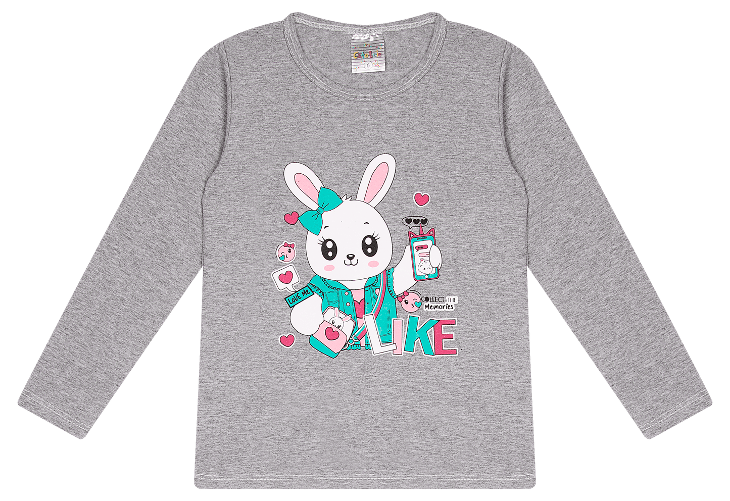 Blusa Manga longa - Infantil Feminina  - Meia Estação - Tamanho 4, 6 e 8