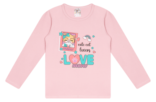 Blusa Manga longa - Infantil Feminina  - Meia Estação - Tamanho 4, 6 e 8