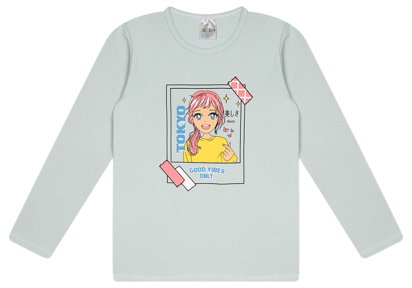Blusa Manga longa - Infantil Feminina  - Meia Estação - Tamanho 10, 12 e 14