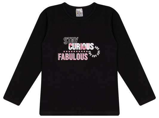 Blusa Manga longa - Infantil Feminina  - Meia Estação - Tamanho 10, 12 e 14